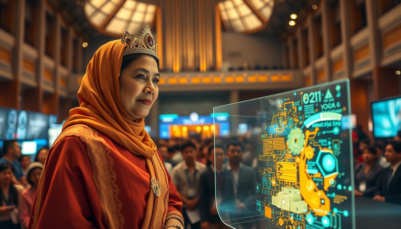 Queen Halimah Resmi kritik di Pameran Teknologi Internasional